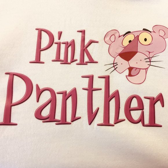 Pink Panther X-Large Hoodie White Sweatshirt - Picture 3 of 4